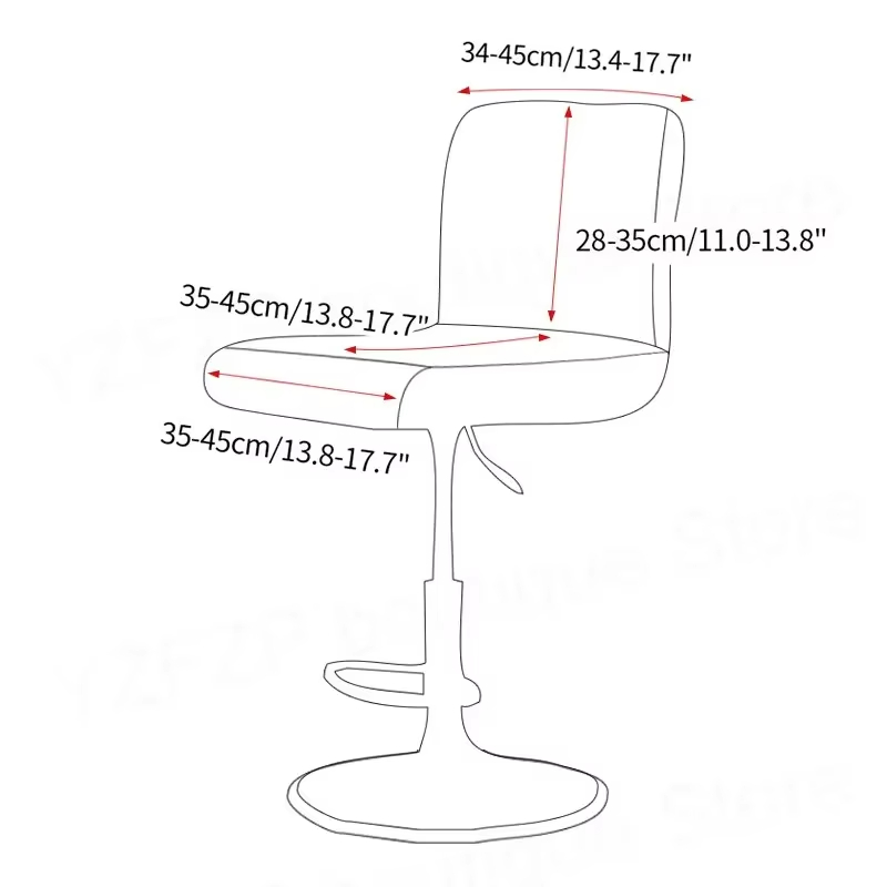 ジャカード織りバースツールチェアカバー ストレッチ ショート - Home Bar Seating のレビューと価格