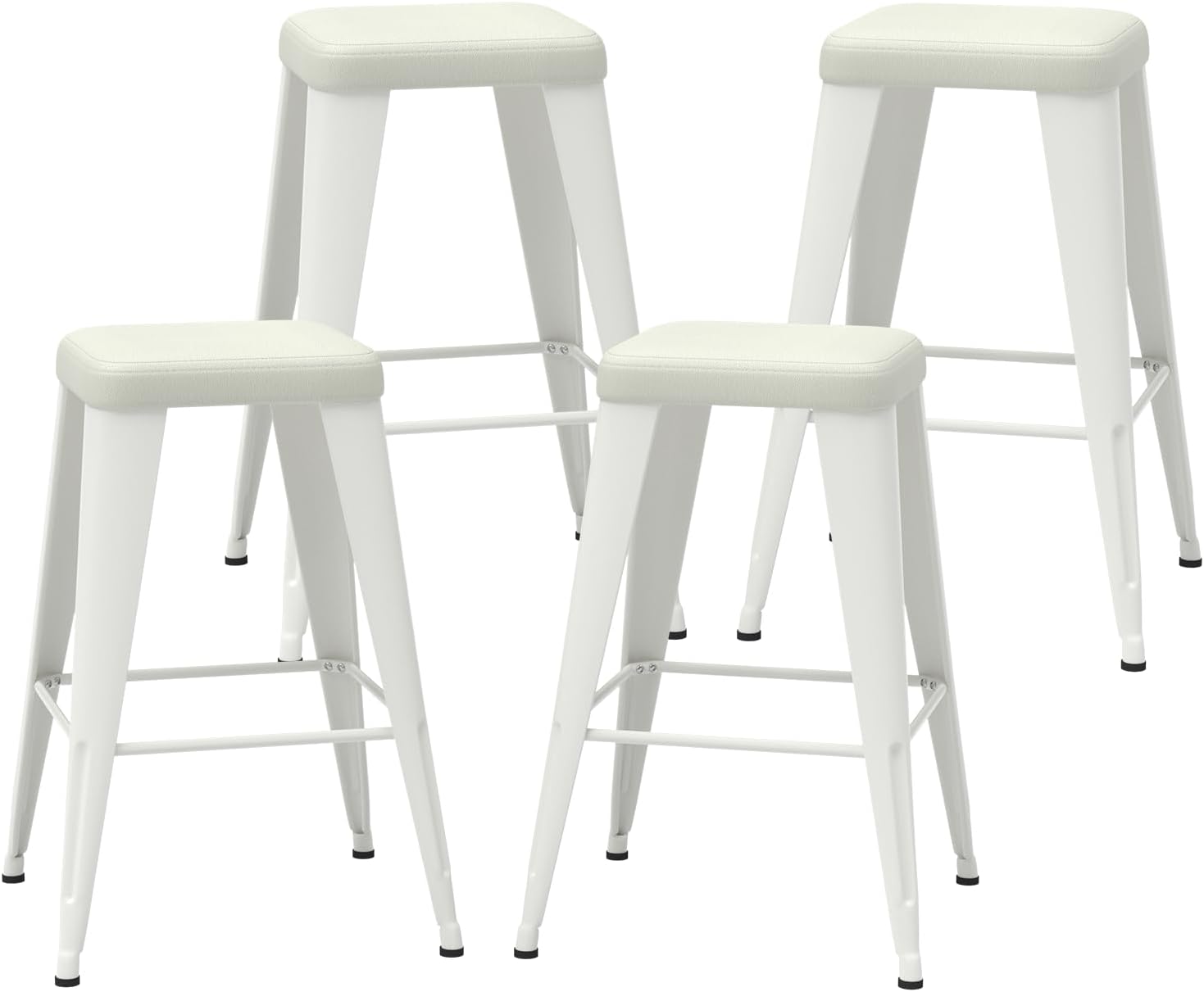 バースツール4脚セット、高さ26インチのカウンターハイトバー - Home Bar Stools のレビューと価格
