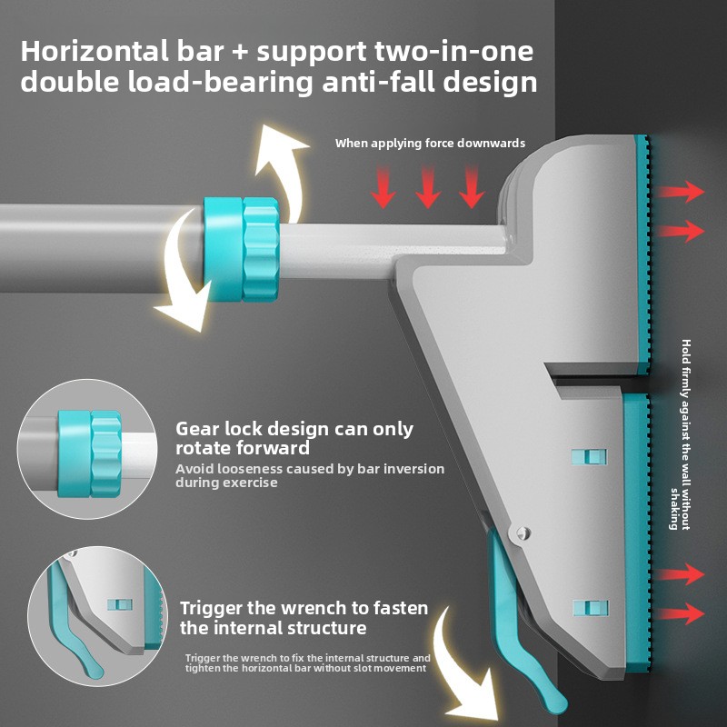 ドリル不要のドア枠懸垂バー スチール製壁掛け式 室内ホームジ - Home Bar And Gym のレビューと価格
