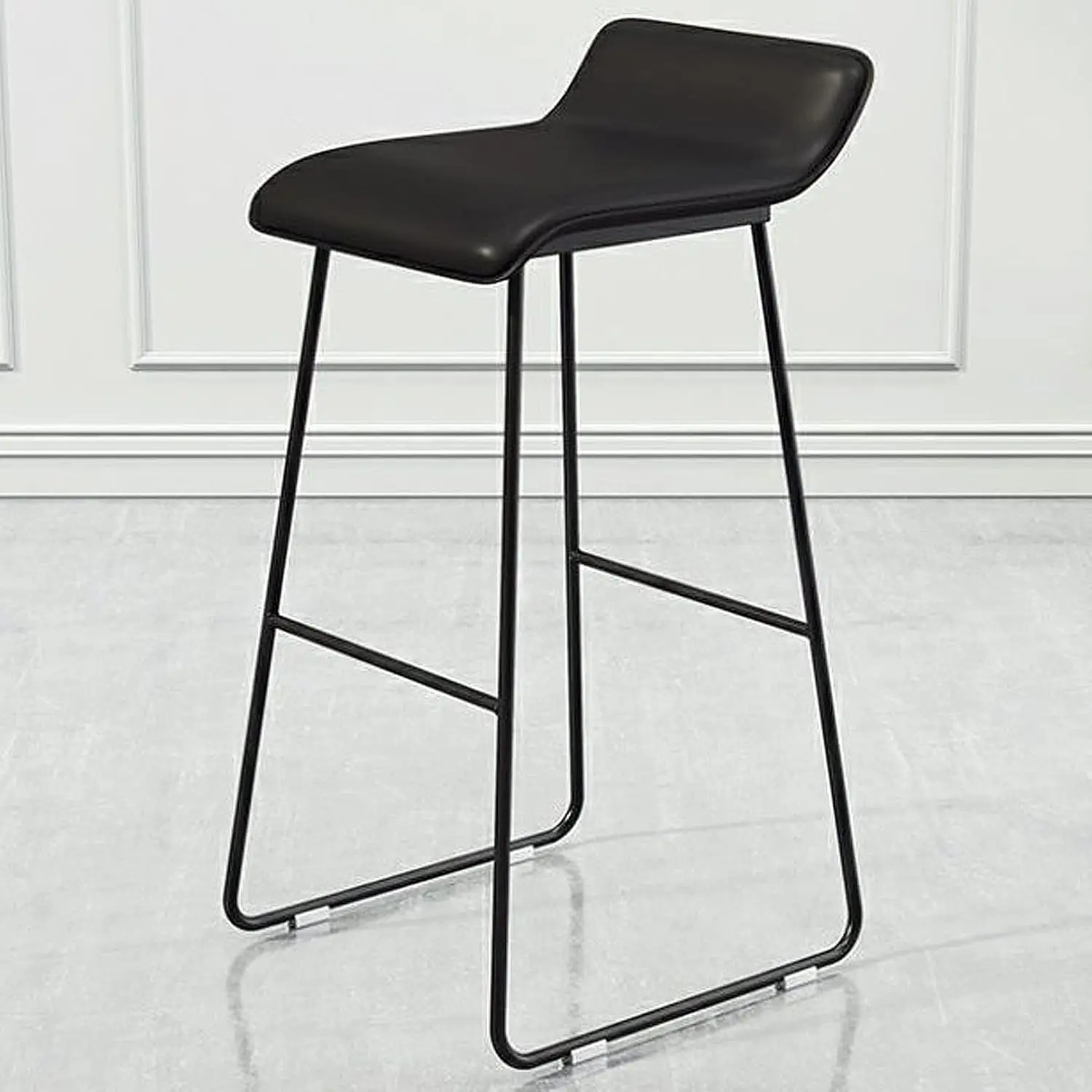 バースツール インダストリアルPUレザー バーチェア 背もた - Home Bar Stools のレビューと価格