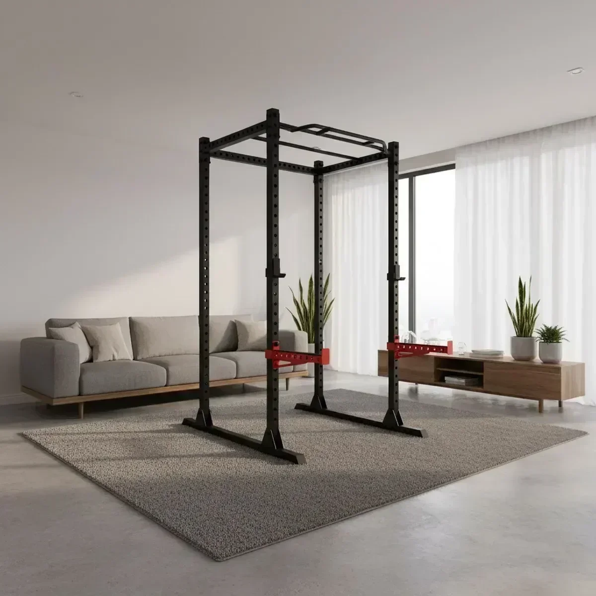 調整可能なホームジムスクワットラック、懸垂バー付き、頑丈なス - Home Bar And Gym のレビューと価格