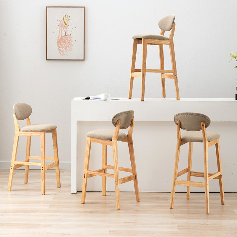 シンプルな無垢材のバーチェア、ダイニングチェア、レストランの - Home Bar Stools のレビューと価格