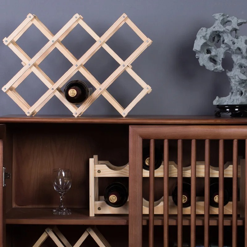 積み重ね可能なワイン収納棚 3、5、6、10 ボトル木製ワイ - Home Bar Setup のレビューと価格