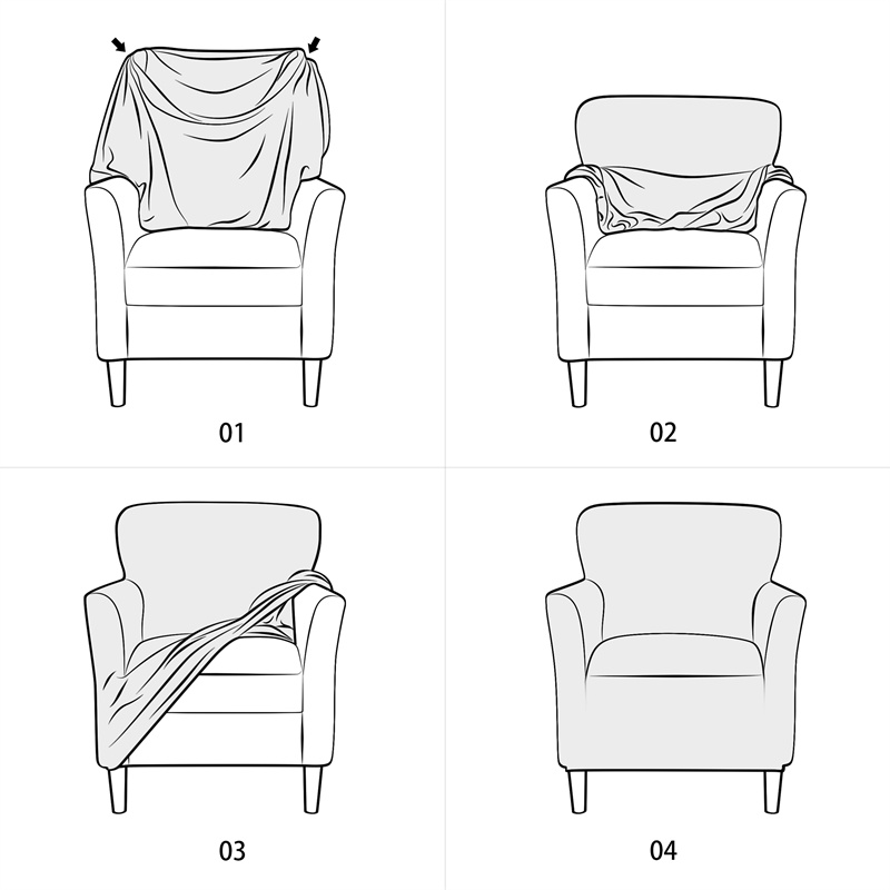 1PC 撥水浴槽ソファカバー無地クラブチェアスリップカバー弾 - Home Bar Seating のレビューと価格